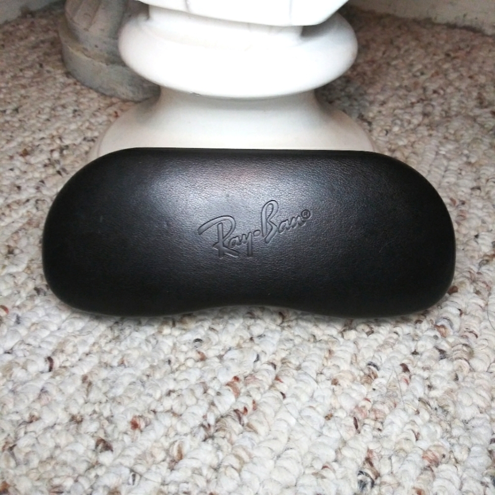 Ray-Ban Black Eyeglass Case & New Cleaning Cloth